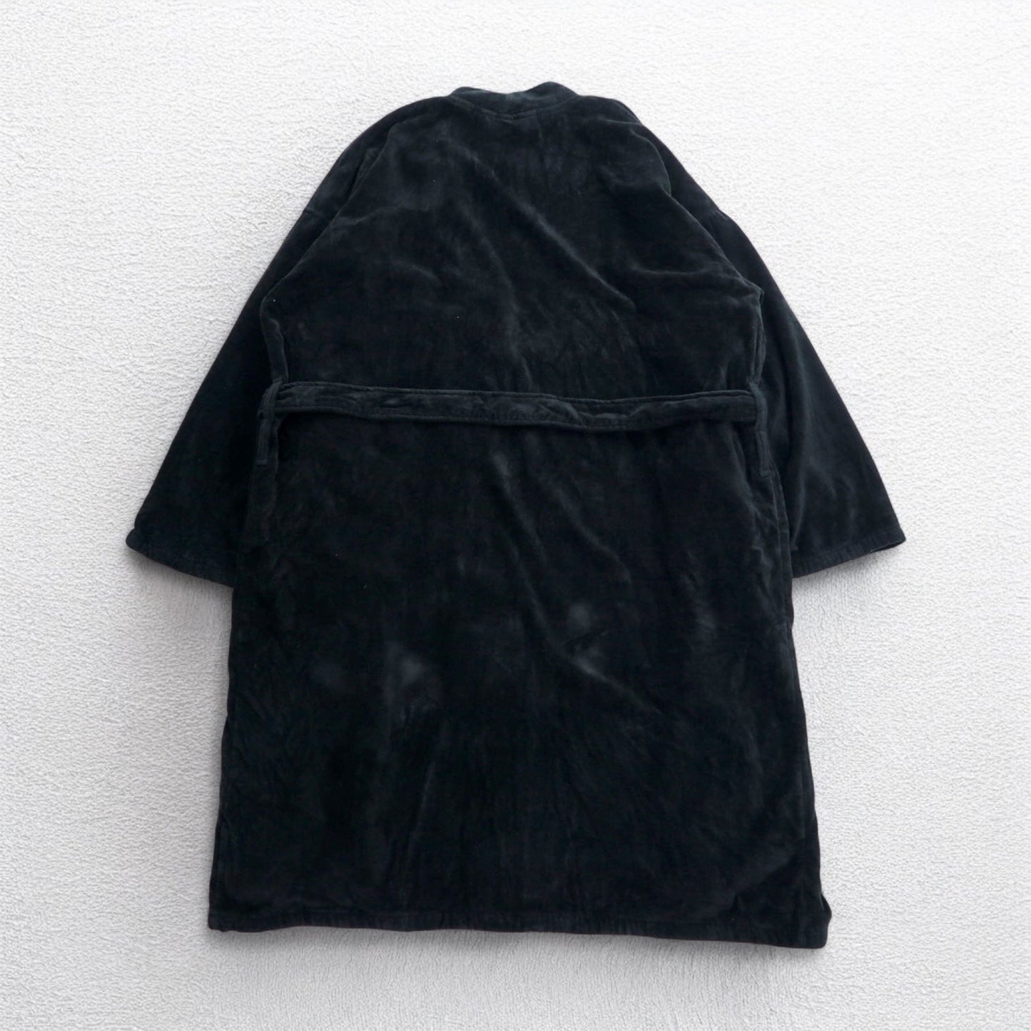 POLO RALPH LAUREN パイル ローブコート ガウン L/XL ブラック コットン ベルト付き