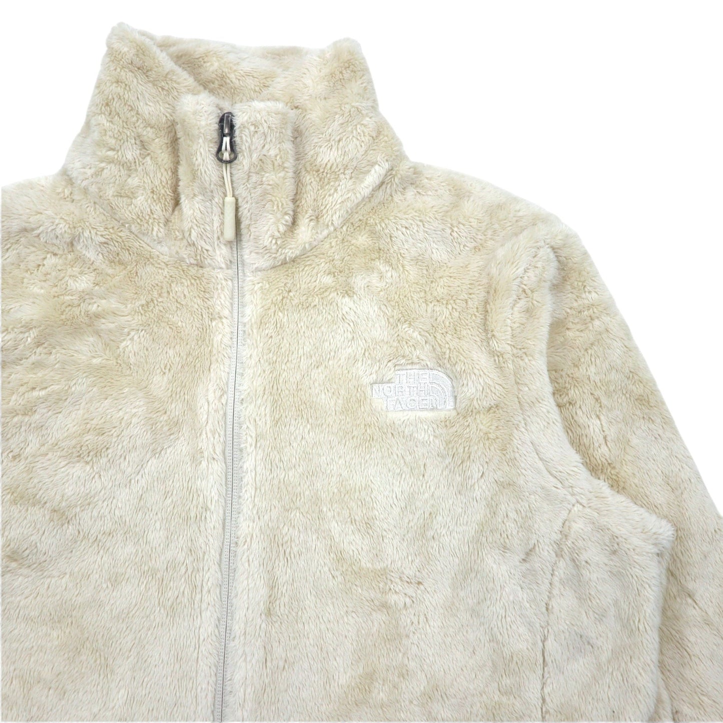 THE NORTH FACE フルジップ フリースジャケット S ベージュ ポリエステル ロゴ 刺繍 Osito Jacket NF0A3XBD