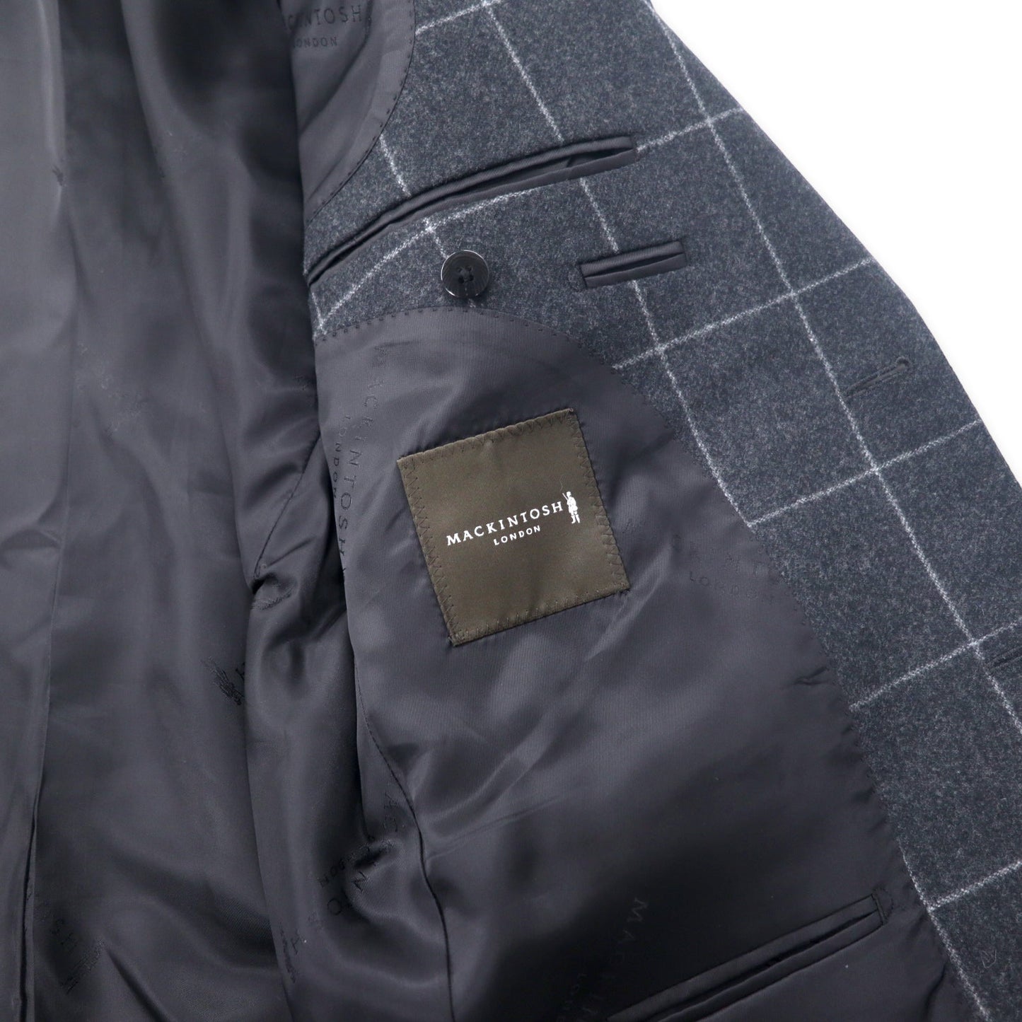 MACKINTOSH 2B スーツ セットアップ 94-84-165 AB4 グレー チェック ウール 日本製