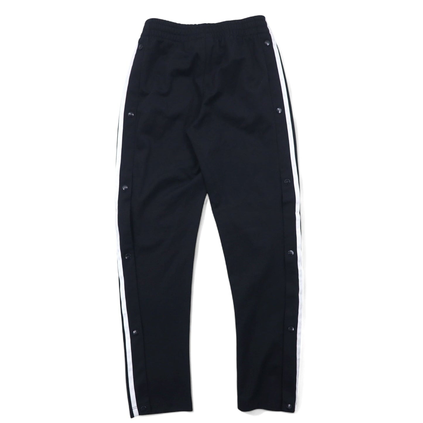 adidas originals トラックパンツ ジャージ M ブラック サイド 3ストライプ スナップ トレフォイルロゴ 刺繍 Big Boy's Snap Black Track Pants CV8312