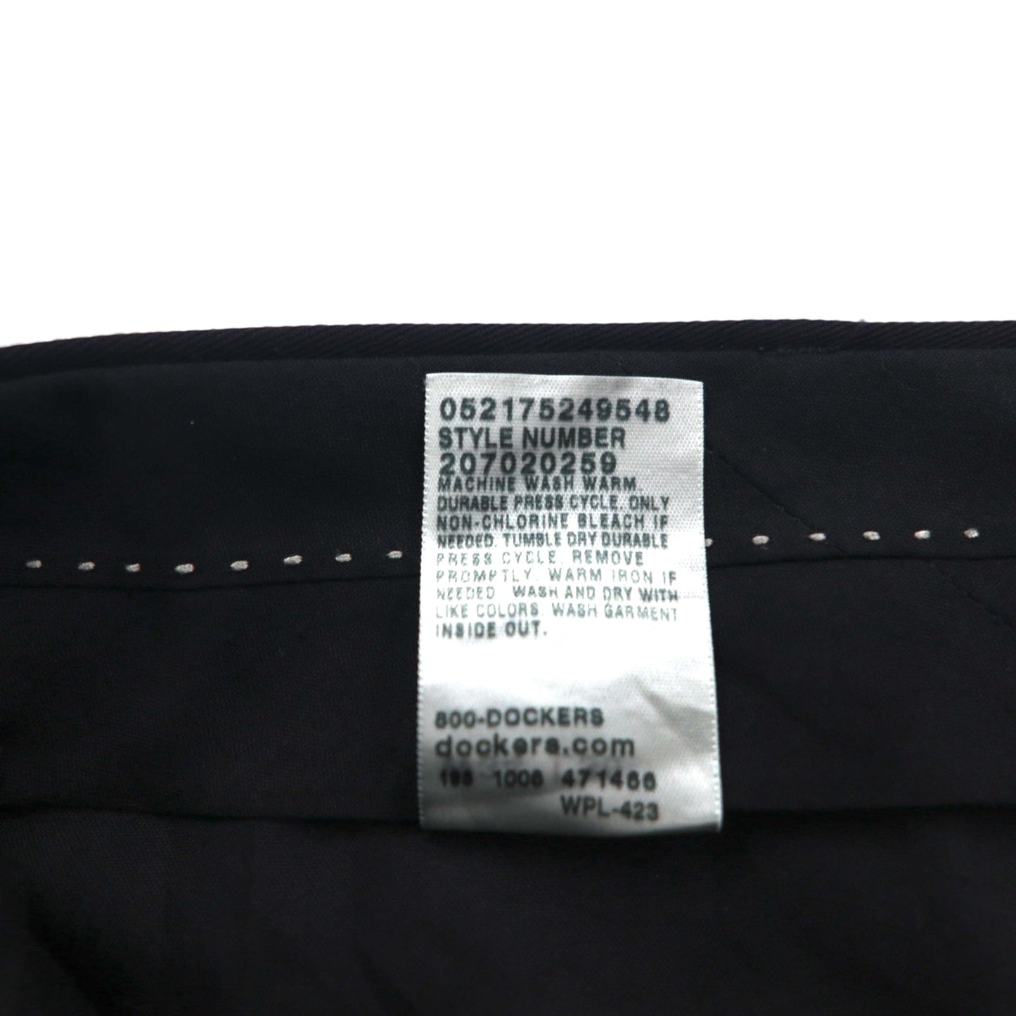 DOCKERS PREMIUM ( Levi's ) リラックスフィット 2タック ワイド チノパンツ L ネイビー コットン