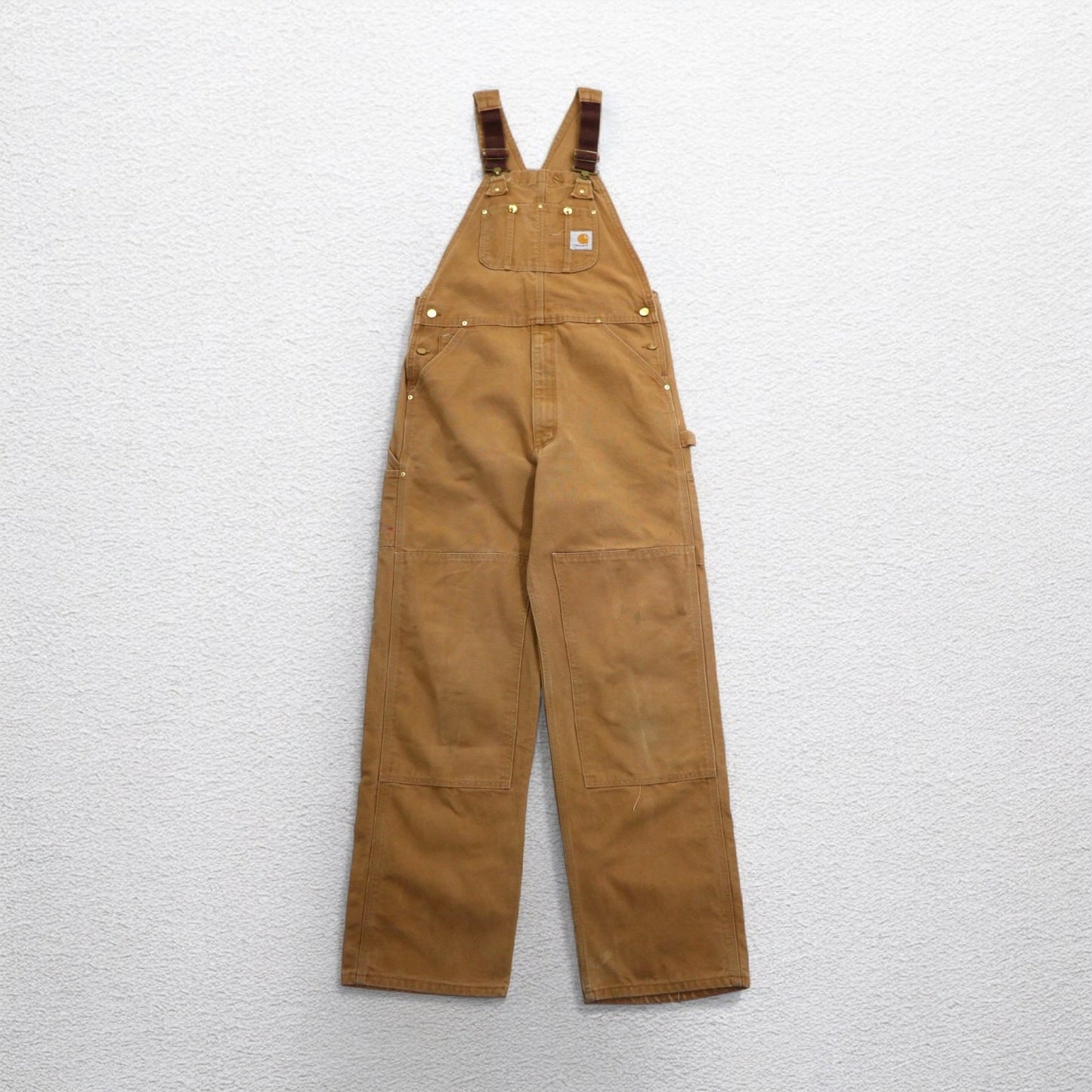 carhartt ダブルニー ダック オーバーオール XL キャメル ブラウン コットン