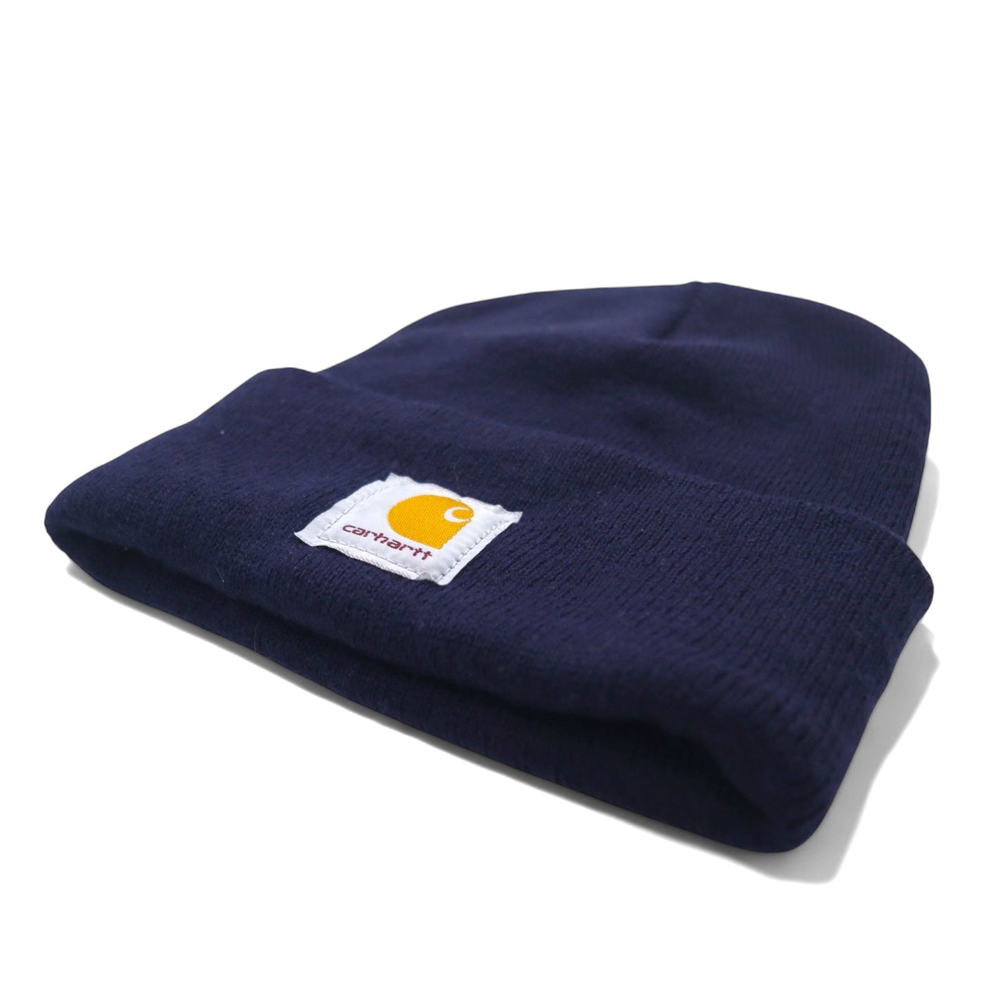 carhartt USA製 ビーニー ニット帽 ONE ネイビー アクリル ロゴ