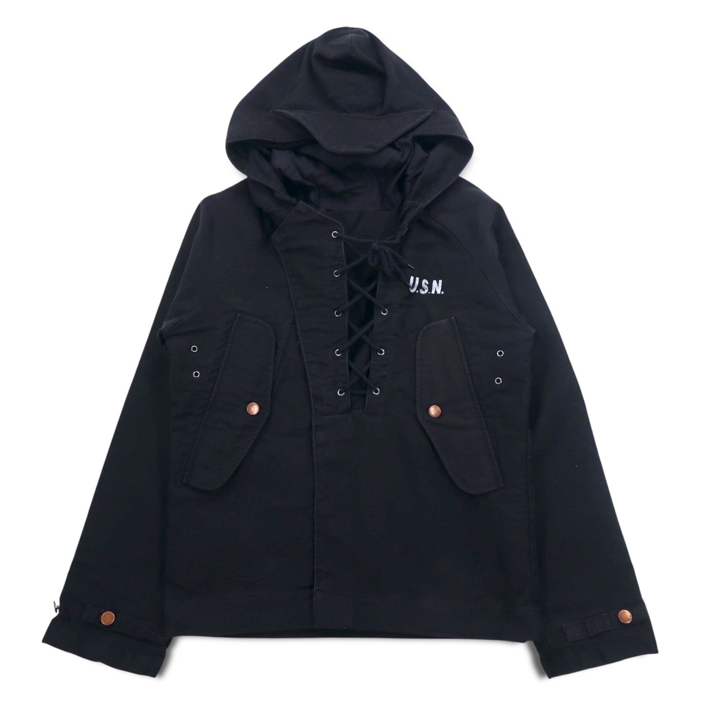 US NAVY 米軍 WET WEATHER PARKA デッキ パーカー M ミリタリー YMCL KY FSN-8405-171:1421 デッドストック 未使用品