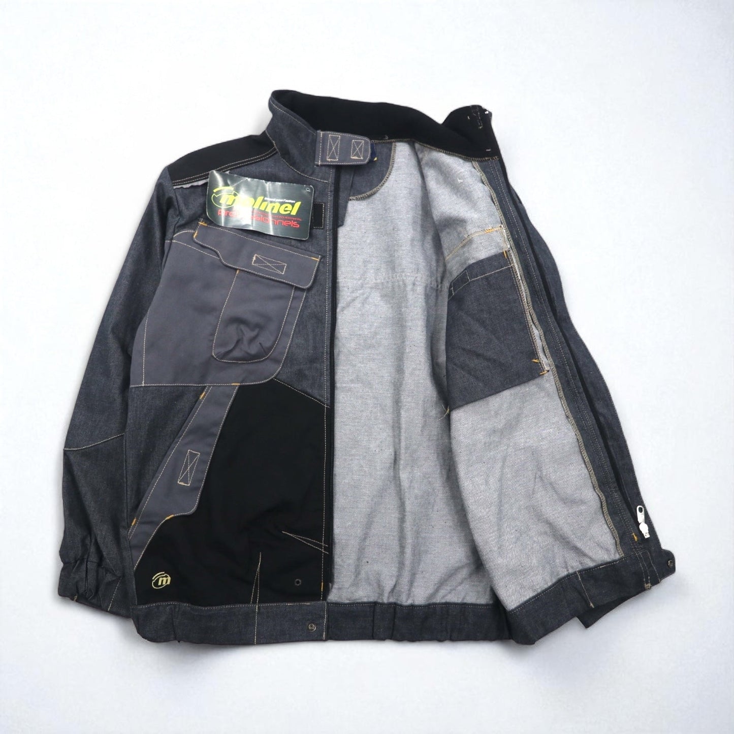 molinel expert ユーロワーク フランス ユーティリティ ジャケット M グレー Cordura コーデュラ デニム 未使用品