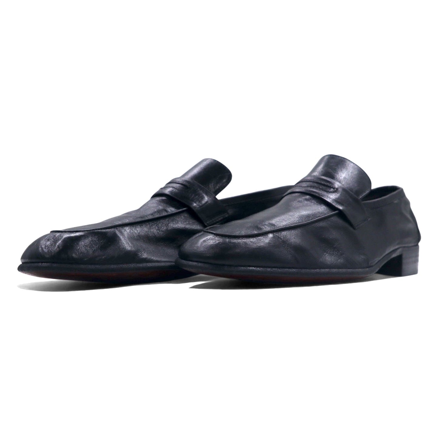 Vintage 70s Italy Made Leather Loafers MELLEY-MB 70年代 スリッポン ローファー 27cm ソフトレザー