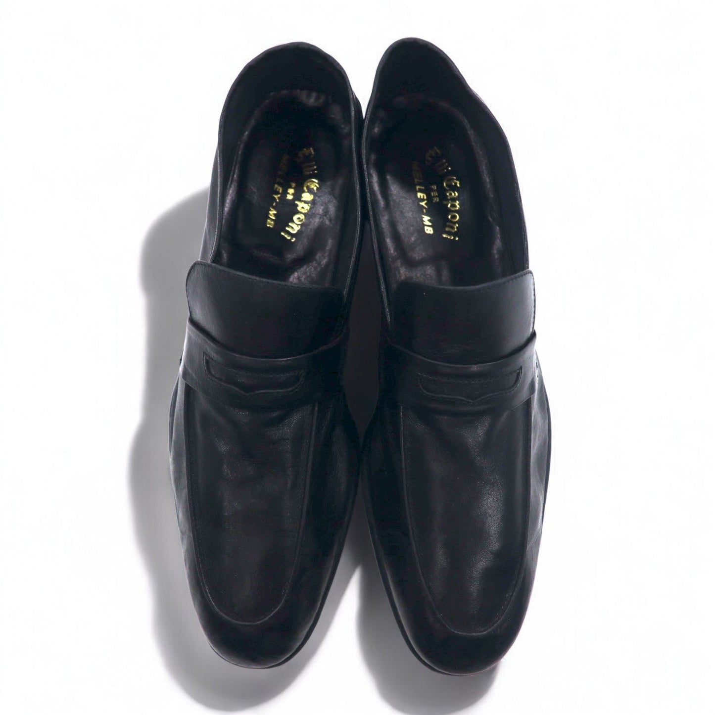 Vintage 70s Italy Made Leather Loafers MELLEY-MB 70年代 スリッポン ローファー 27cm ソフトレザー