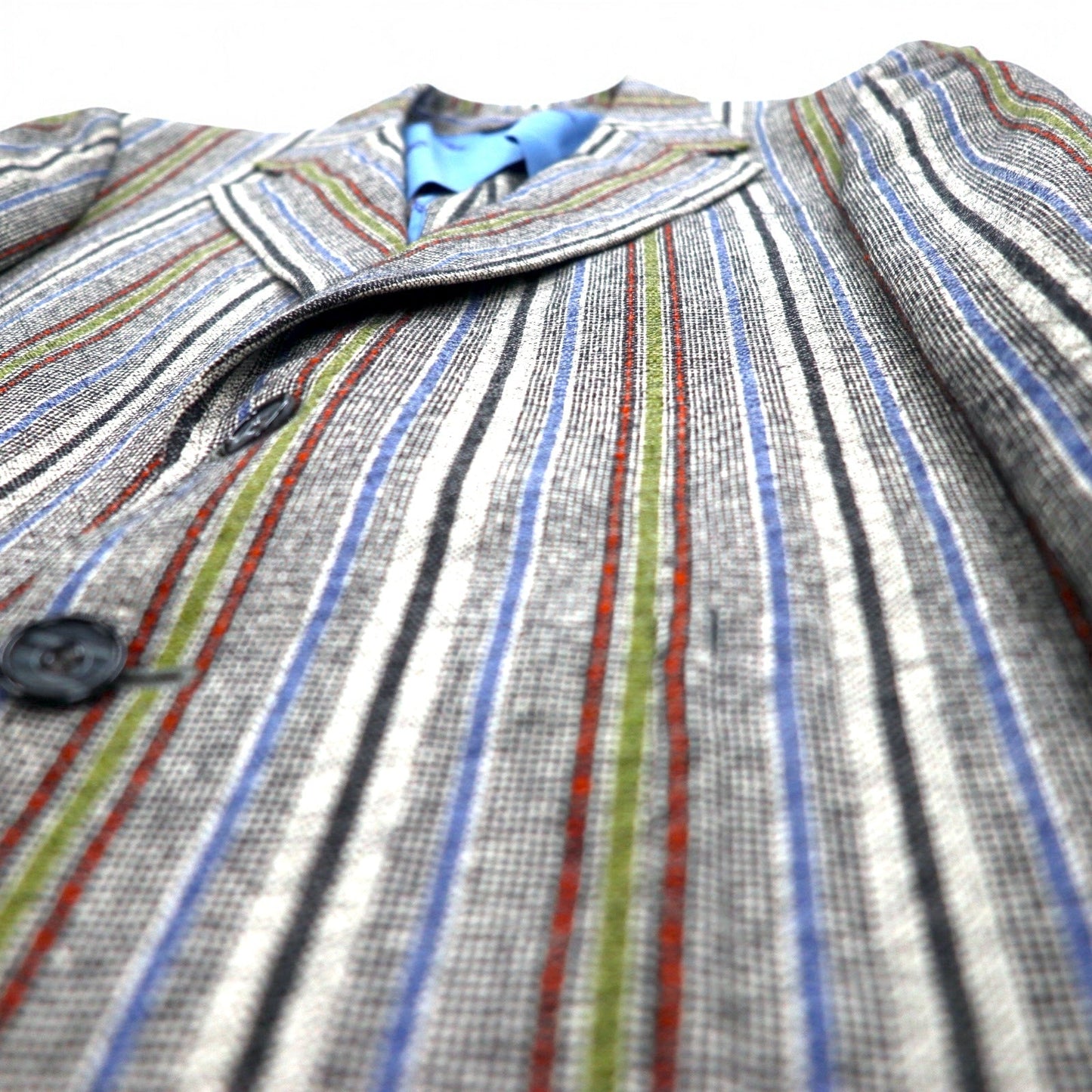 Vintage 80s Blazer Mr. Rough Rider × BROADHEAD & GRAVES 80年代 ジャガード 2B テーラードジャケット M マルチストライプ