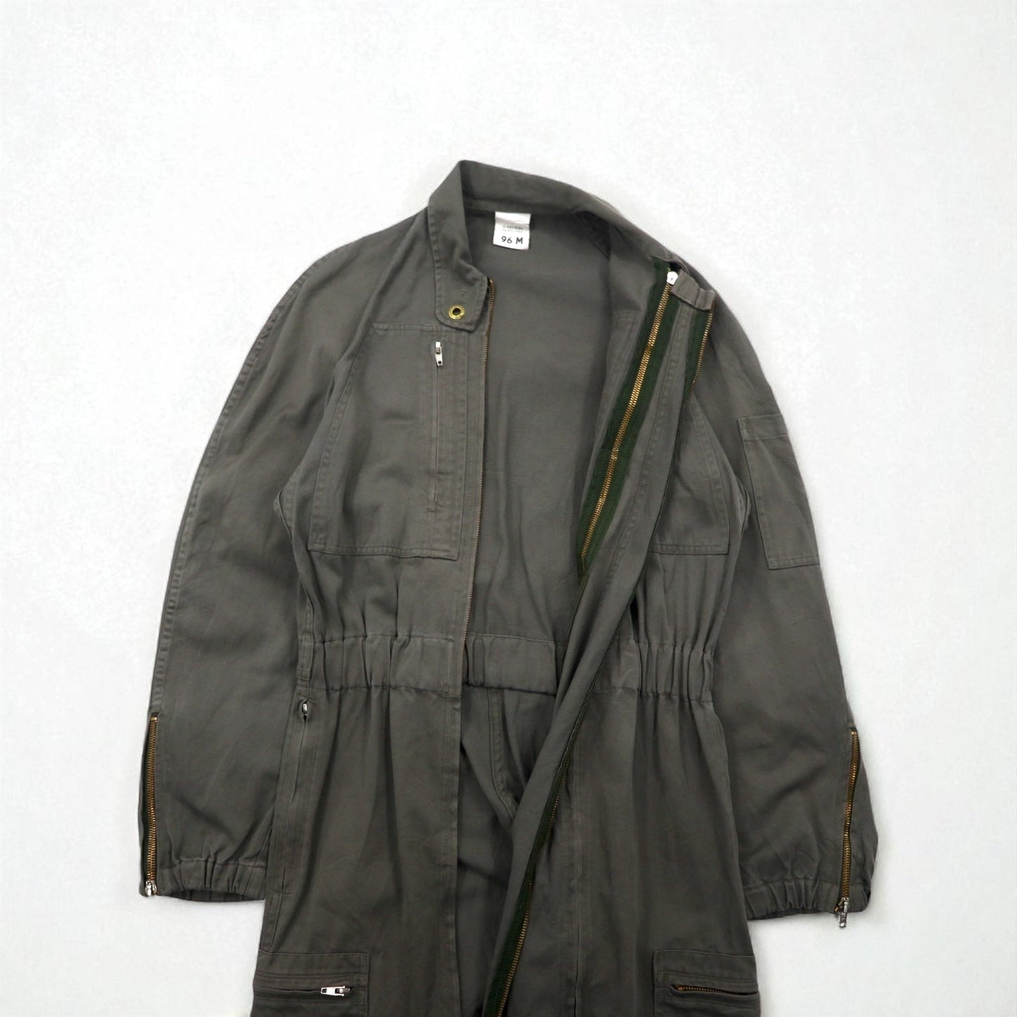 Vintage 80s France Made Jumpsuit J.VEYRIER 80年代 オールインワン つなぎ M カーキ ミリタリー
