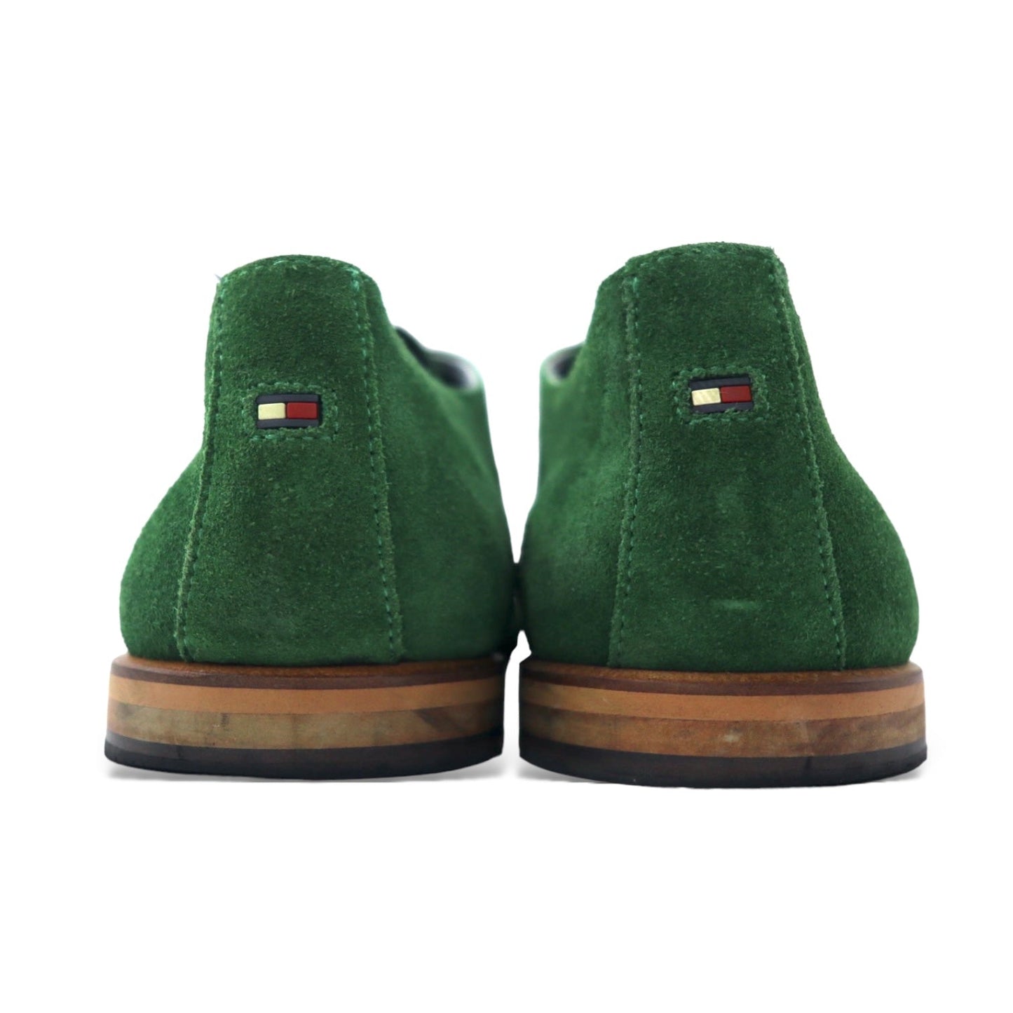 TOMMY HILFIGER スエード ダービーシューズ ドレスシューズ 27.5cm グリーン レザー プレーントゥ ADAM 2A