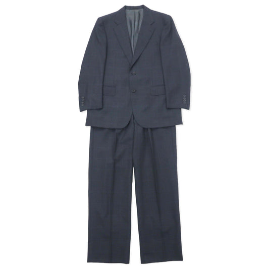 BURBERRY 2B スーツ セットアップ 98-88-175 AB6 グレー チェック ウール 羊毛 日本製