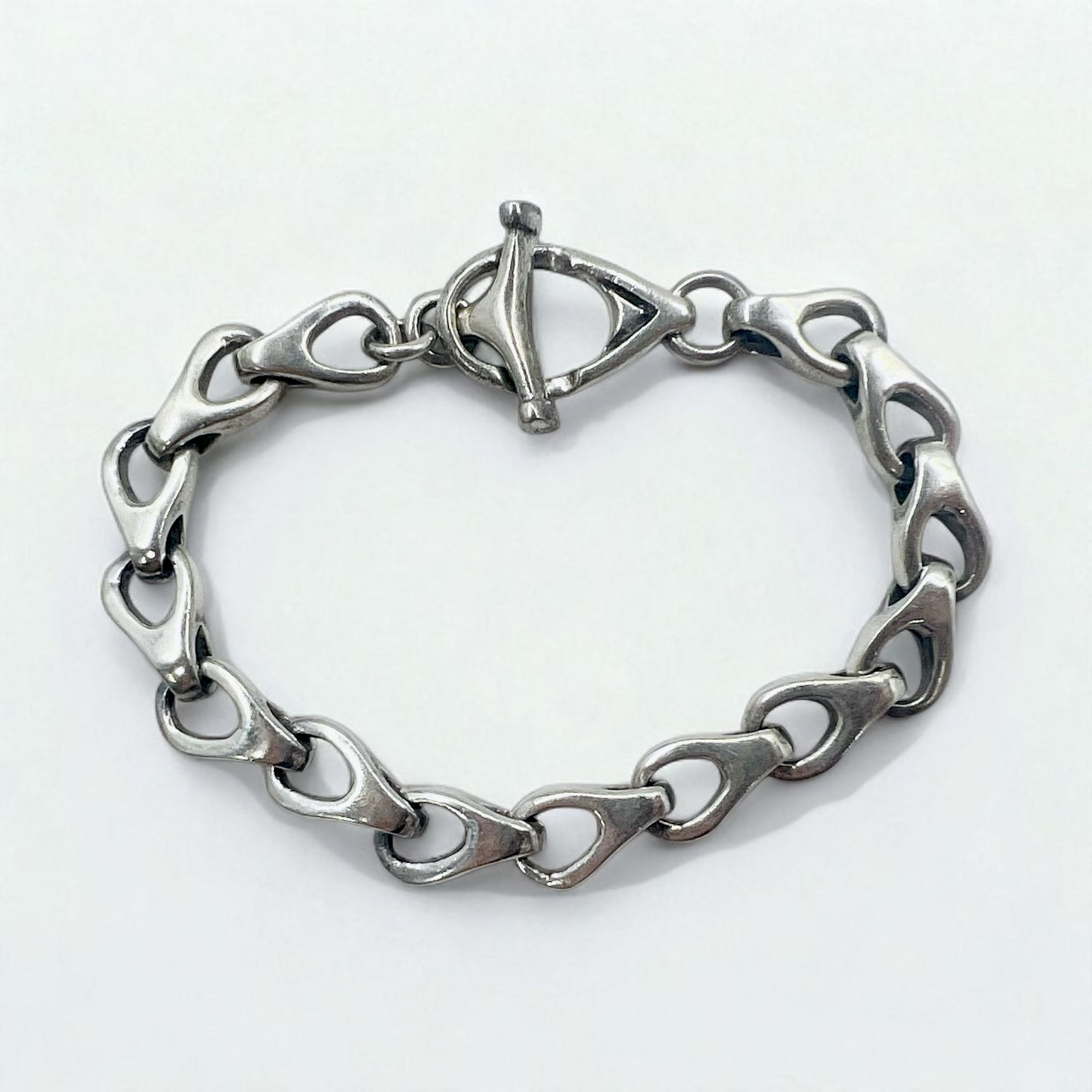 Vintage Silver Chain Bracelet ヴィンテージ シルバー ボリューム チェーン トグル ブレスレット 925