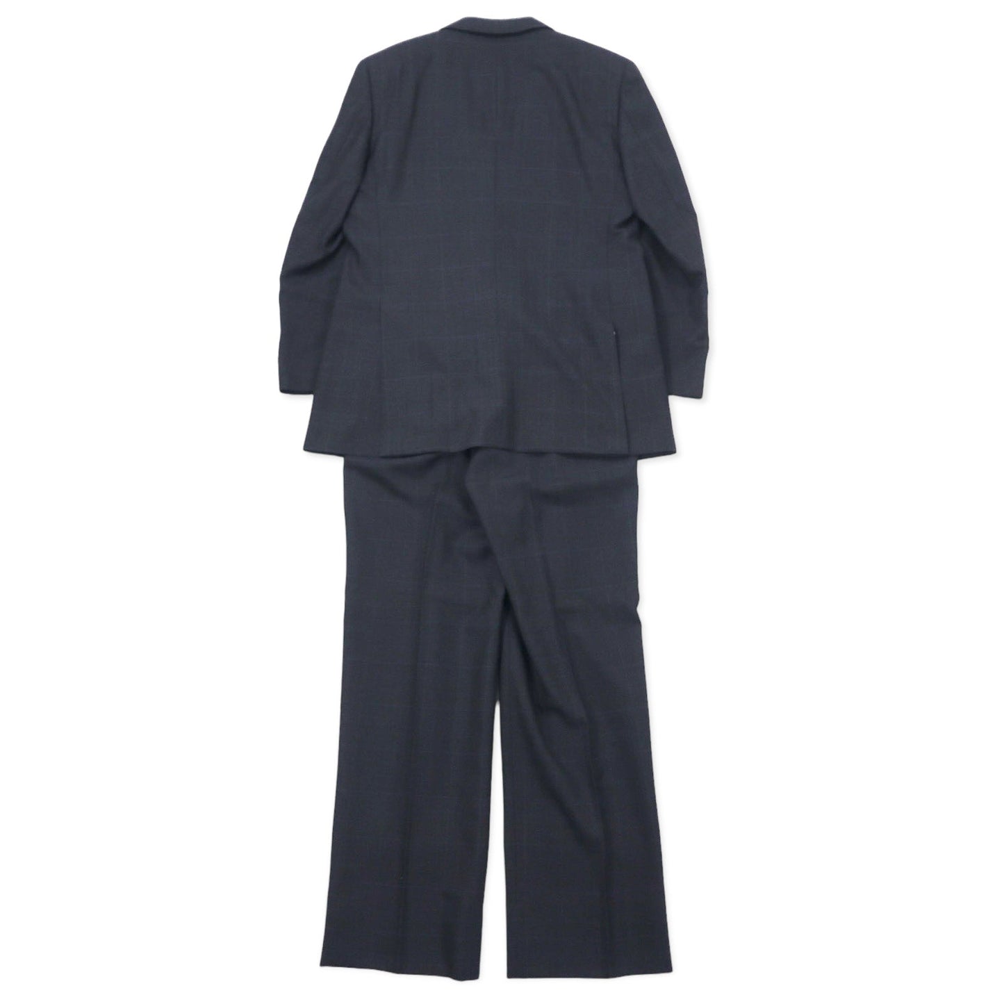 BURBERRY 2B スーツ セットアップ 98-88-175 AB6 グレー チェック ウール 羊毛 日本製
