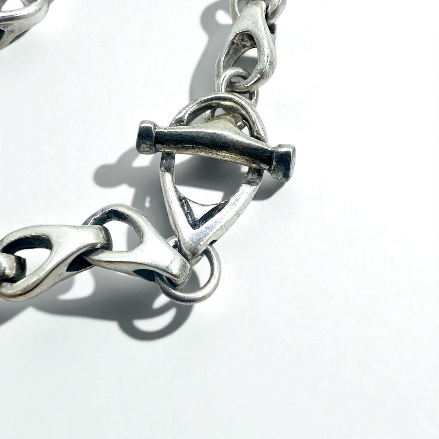 Vintage Silver Chain Bracelet ヴィンテージ シルバー ボリューム チェーン トグル ブレスレット 925