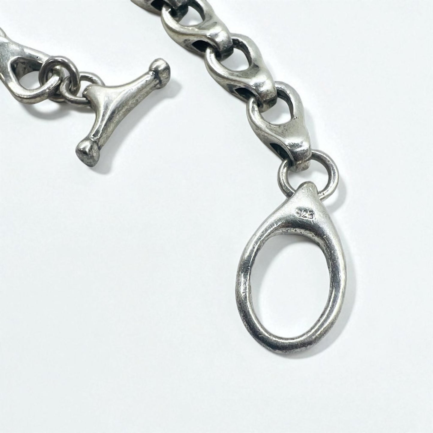 Vintage Silver Chain Bracelet ヴィンテージ シルバー ボリューム チェーン トグル ブレスレット 925