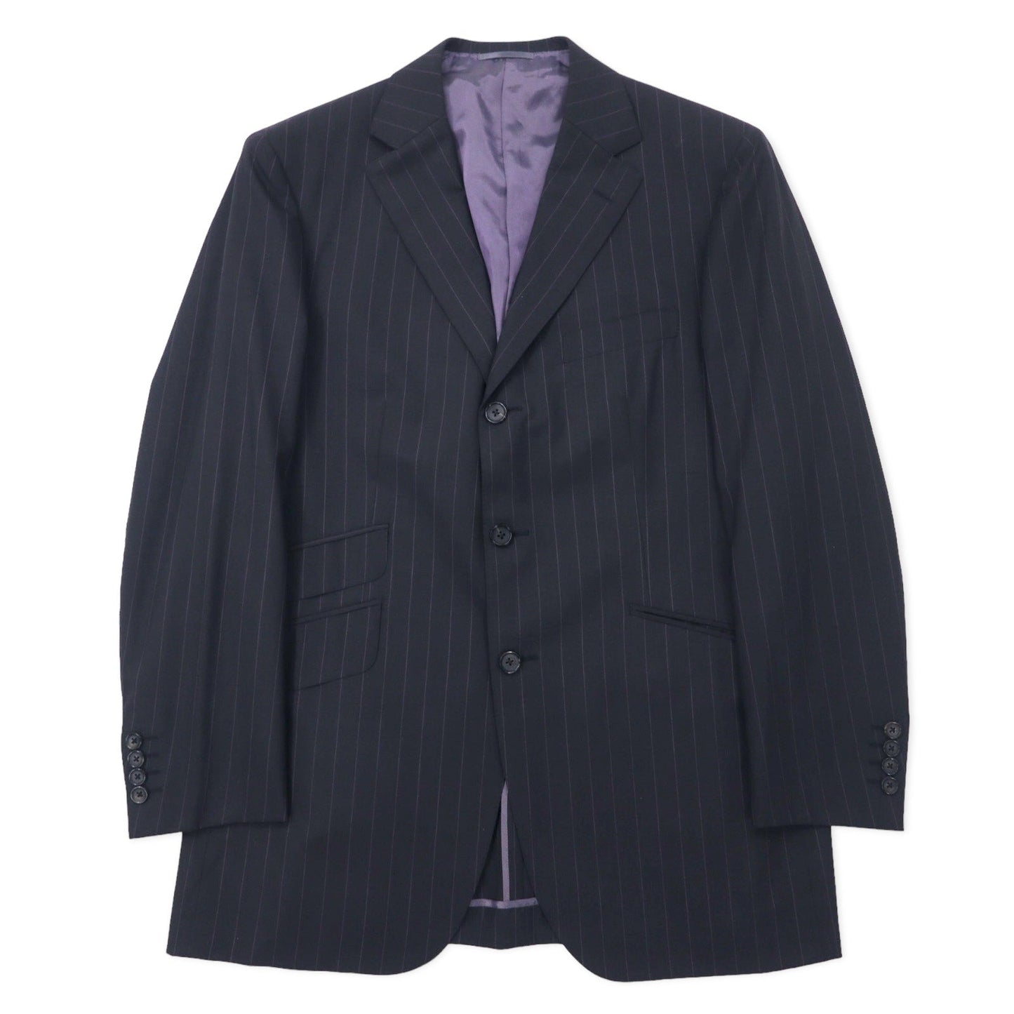 BURBERRY 3B スーツ セットアップ CLUB COLLECTION 96-86-175 L40 グレー ストライプ ウール 羊毛 SUPER 120's 日本製
