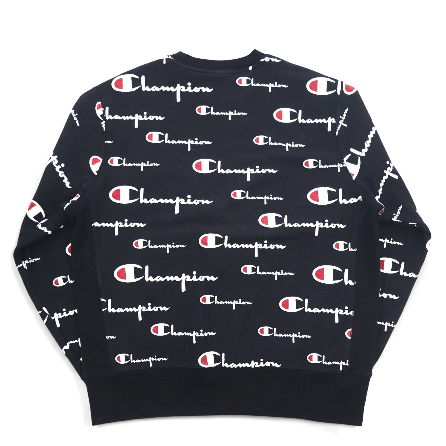 Champion リバースウィーブ REVERSE WEAVE スウェット 3XL ブラック スクリプトロゴ 総柄 青単タグ 復刻