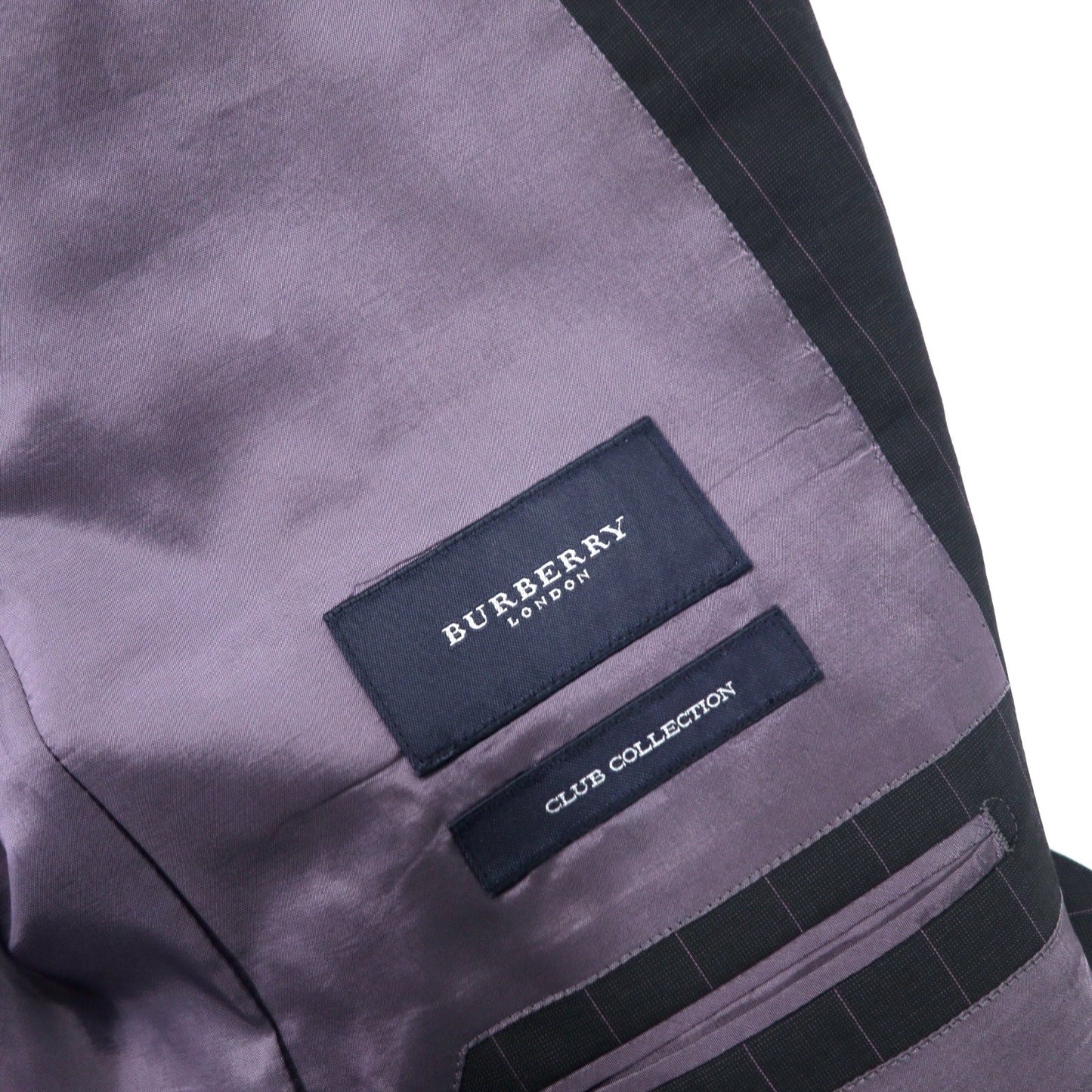 BURBERRY 3B スーツ セットアップ CLUB COLLECTION 96-86-175 L40 グレー ストライプ ウール 羊毛 SUPER 120's 日本製