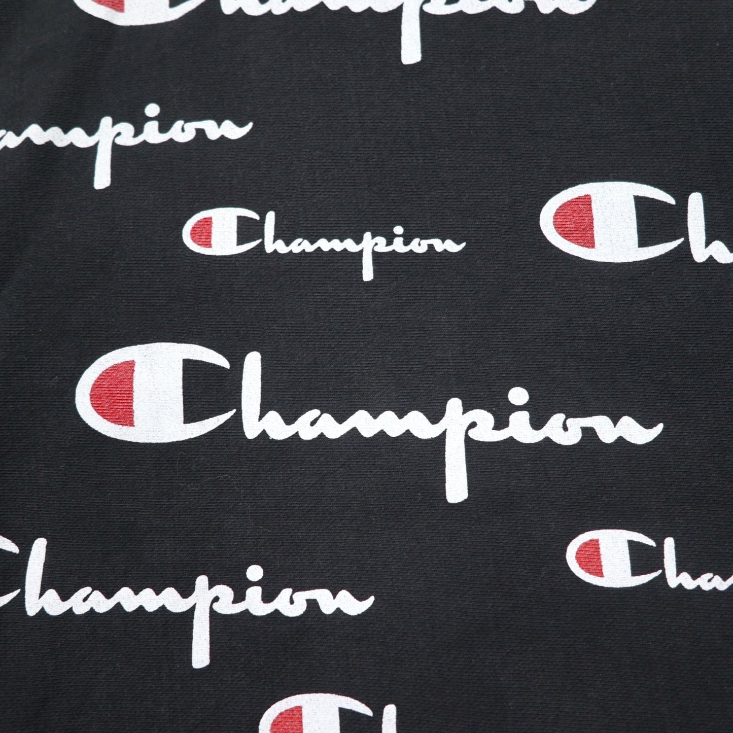 Champion リバースウィーブ REVERSE WEAVE スウェット 3XL ブラック スクリプトロゴ 総柄 青単タグ 復刻