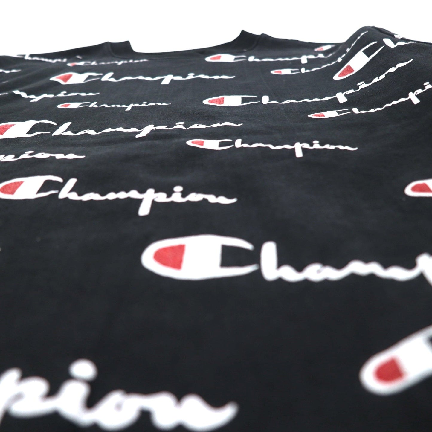 Champion リバースウィーブ REVERSE WEAVE スウェット 3XL ブラック スクリプトロゴ 総柄 青単タグ 復刻