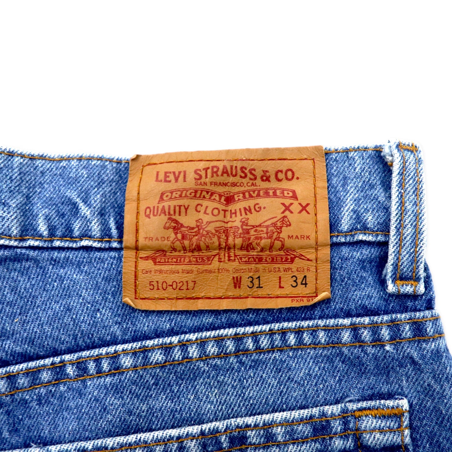 USA製 Levi's 90年代 510 デニムパンツ 31 ブルー 510-0217 ボタン裏525