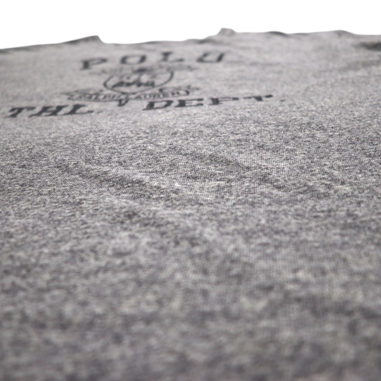 POLO RALPH LAUREN エンブレムロゴ プリント Tシャツ L グレー コットン ATHL.DEPT.