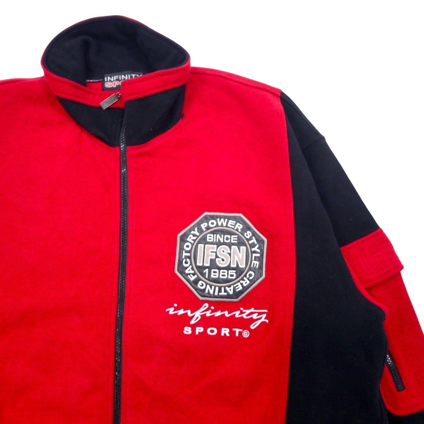 90年代 INFINITY SPORT スウェット セットアップ ジャージ FREE レッド コットン ドローコード