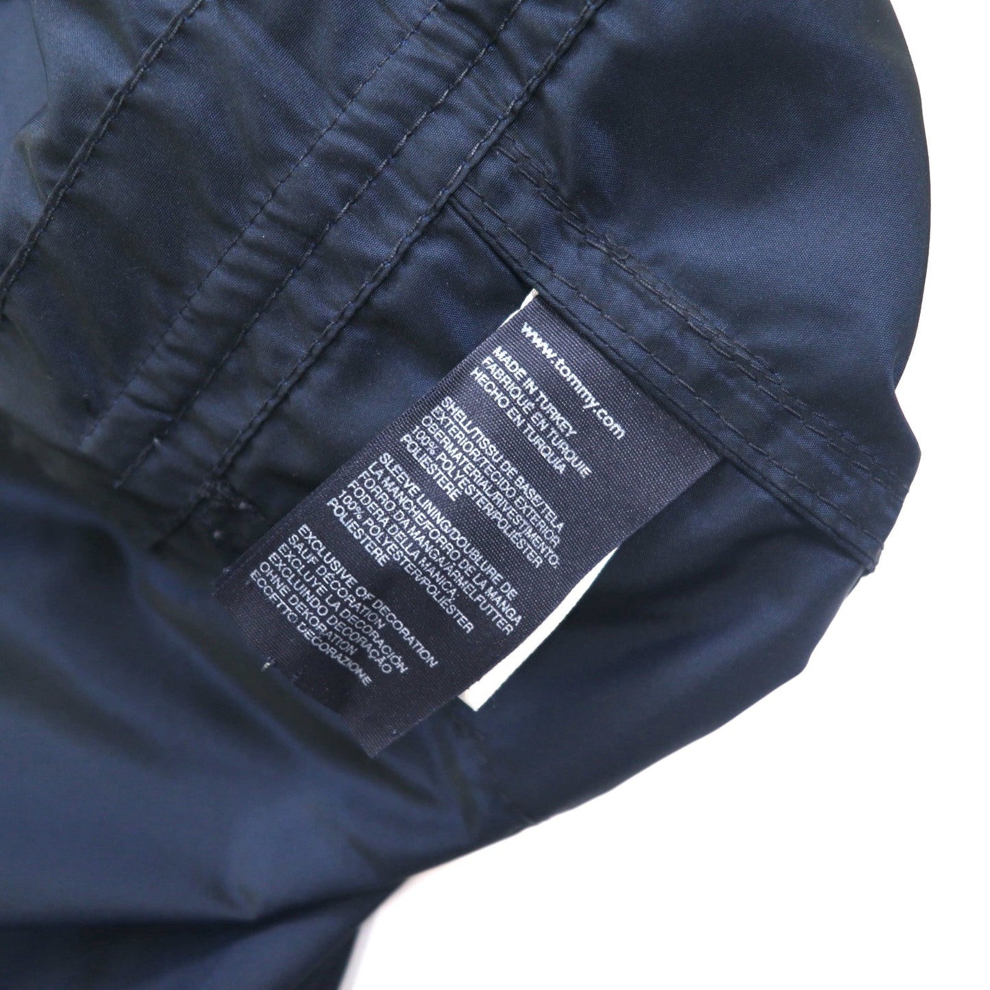 TOMMY HILFIGER 00年代 モッズコート フィールドパーカー S ドローコード フード着脱式 ダブルジップ