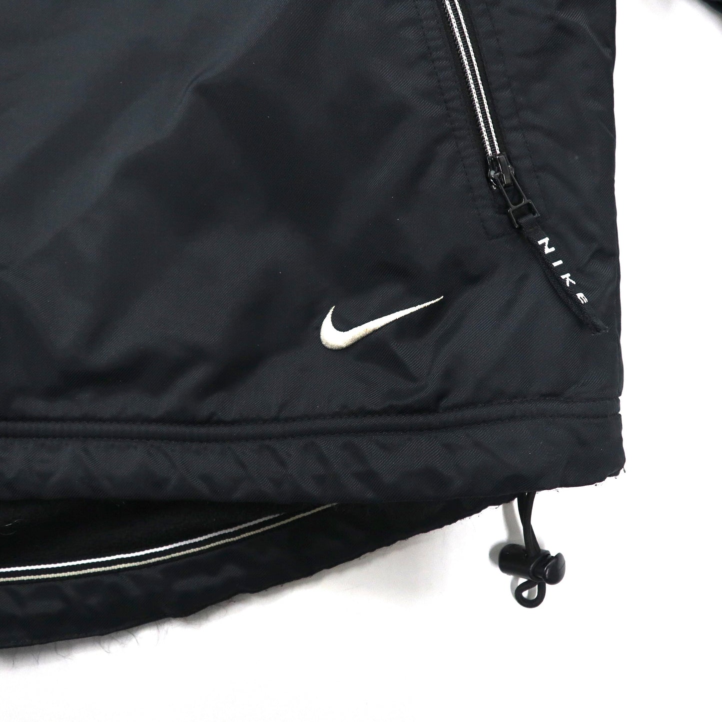 NIKE ビッグサイズ ナイロンジャケット XL ブラック フリースライナー サイドライン 黒タグ 90年代