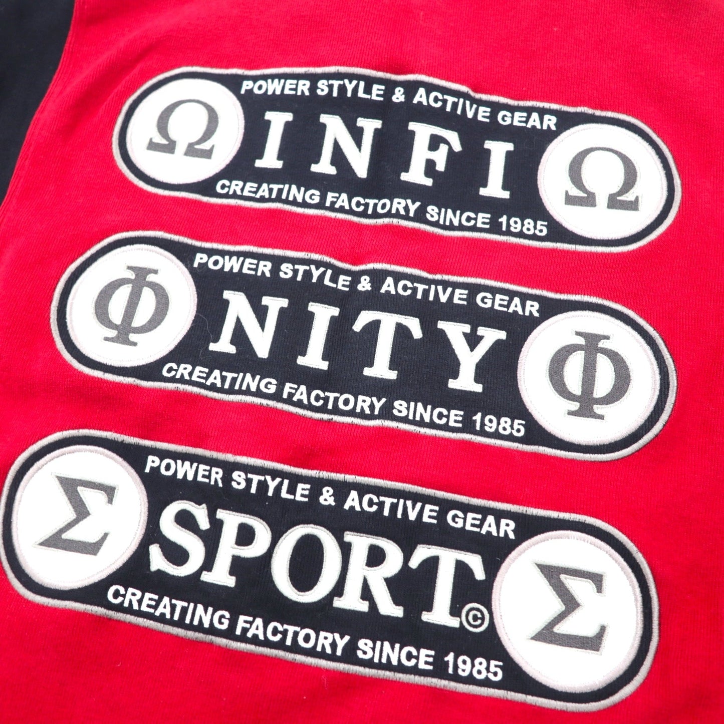 90年代 INFINITY SPORT スウェット セットアップ ジャージ FREE レッド コットン ドローコード