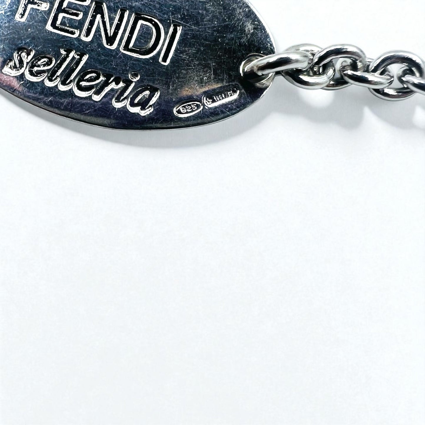 FENDI セレリア selleria ロゴプレート チェーン ブレスレット シルバー STERLING 925