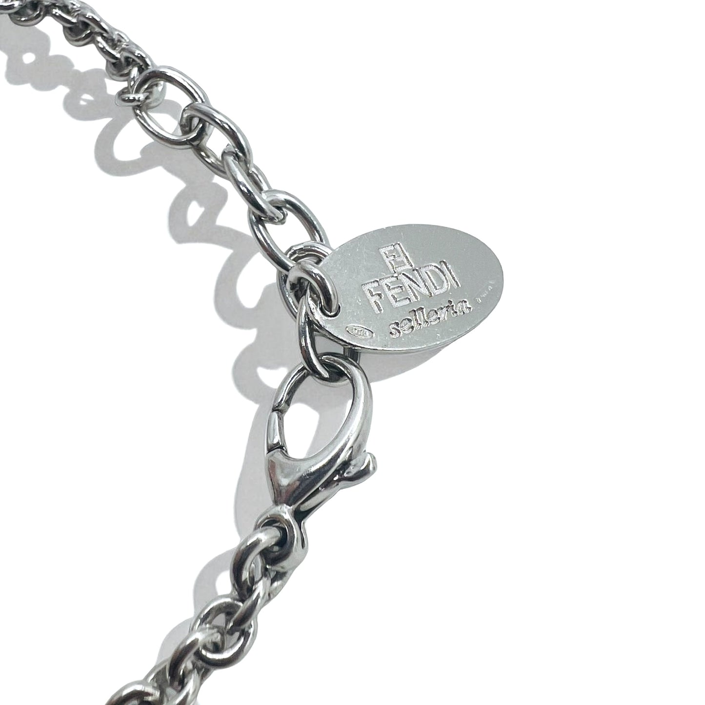 FENDI セレリア selleria ロゴプレート チェーン ブレスレット シルバー STERLING 925