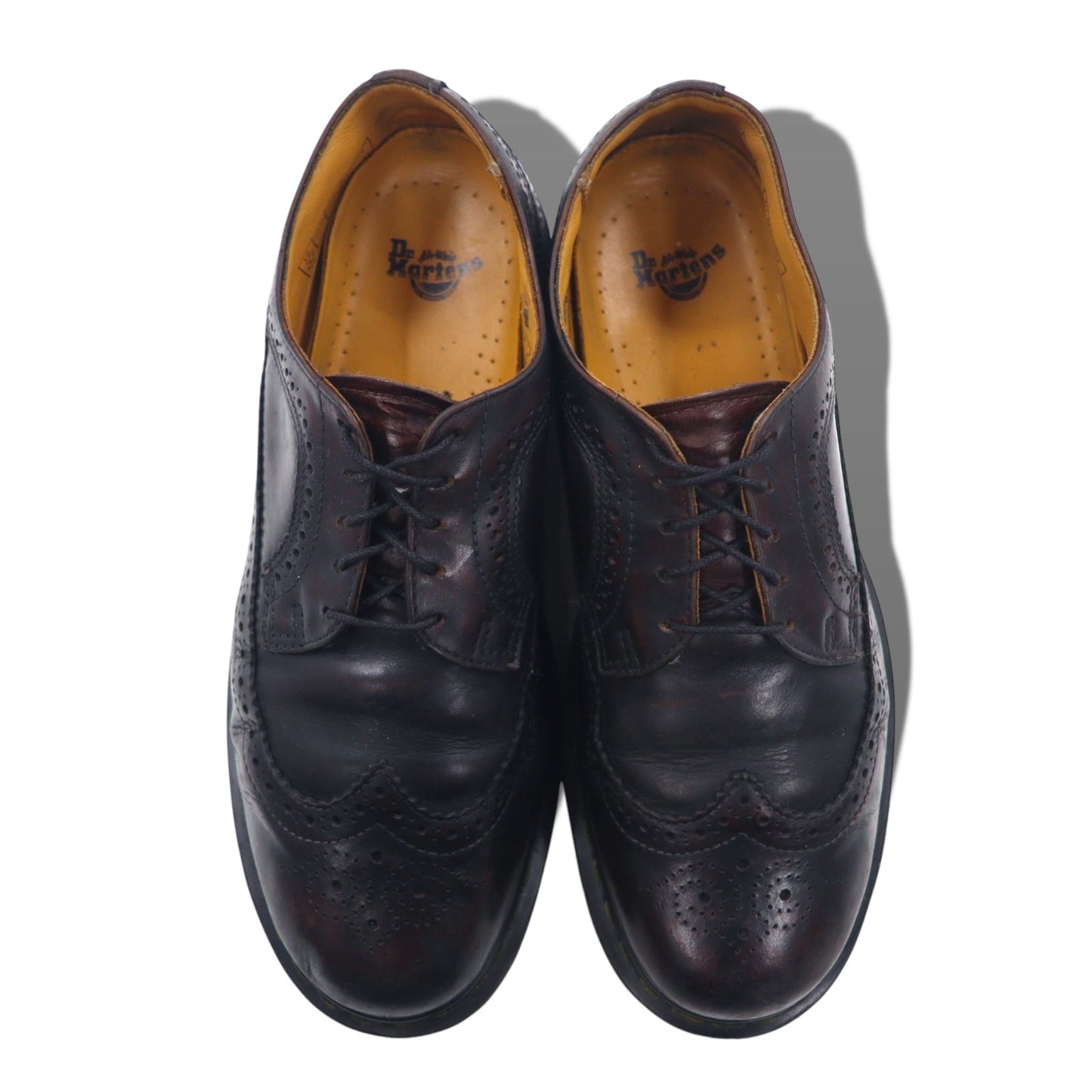 Dr.Martens フルブローグ ウイングチップ ドレスシューズ 29cm ブラウン レザー メダリオン 3989