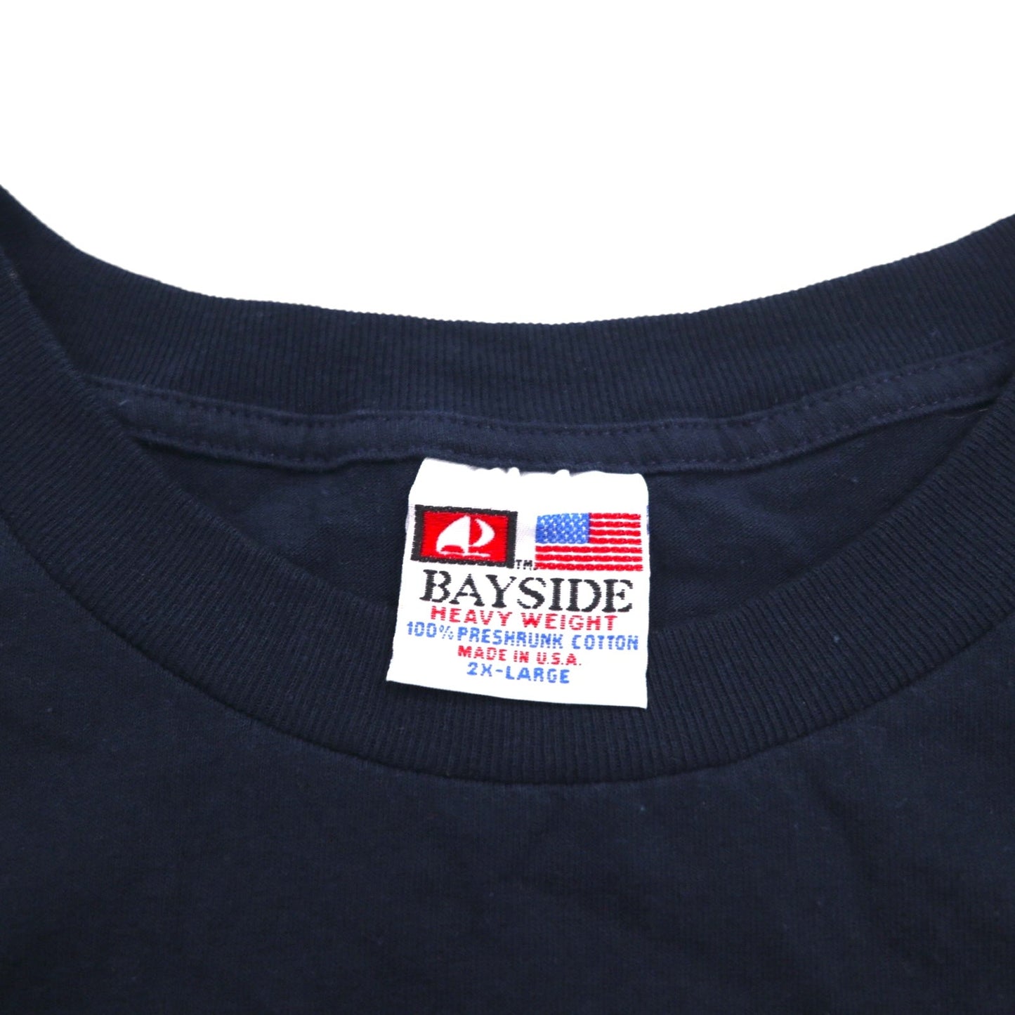 USA製 BAYSIDE ヘビーウェイト カレッジプリント Tシャツ 2XL ブラック MICHIGAN ミシガン