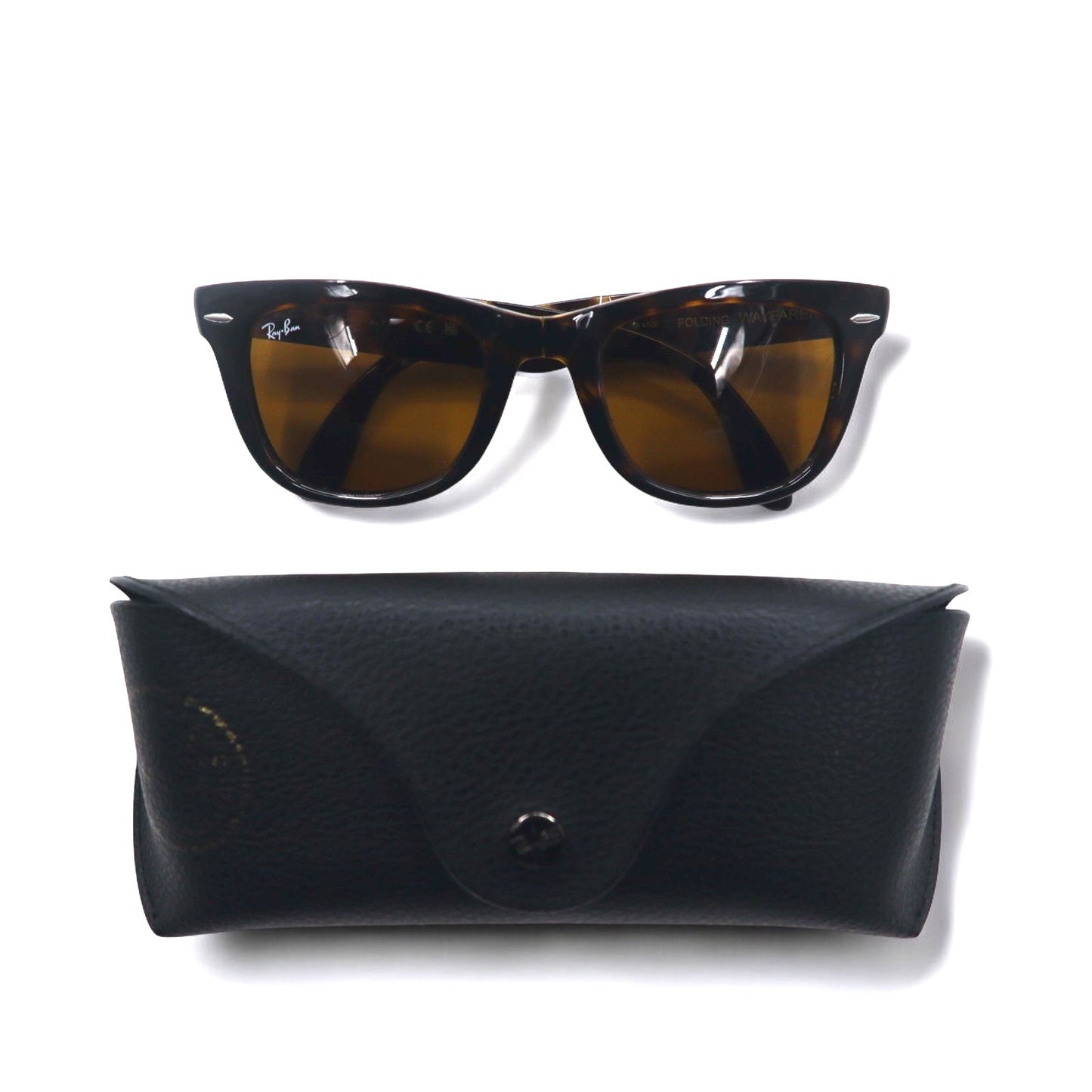Ray-Ban イタリア製 ウェイファーラー フォールディング Wayfarer Folding Classic サングラス ブラウン ベッコウ RB4105