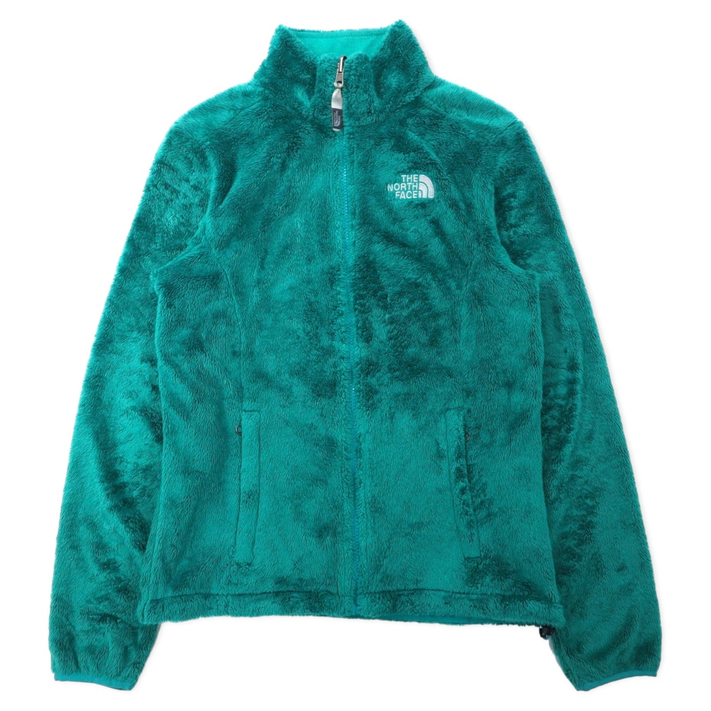 THE NORTH FACE シェルパフリースジャケット XS グリーンポリエステルロゴ刺繍