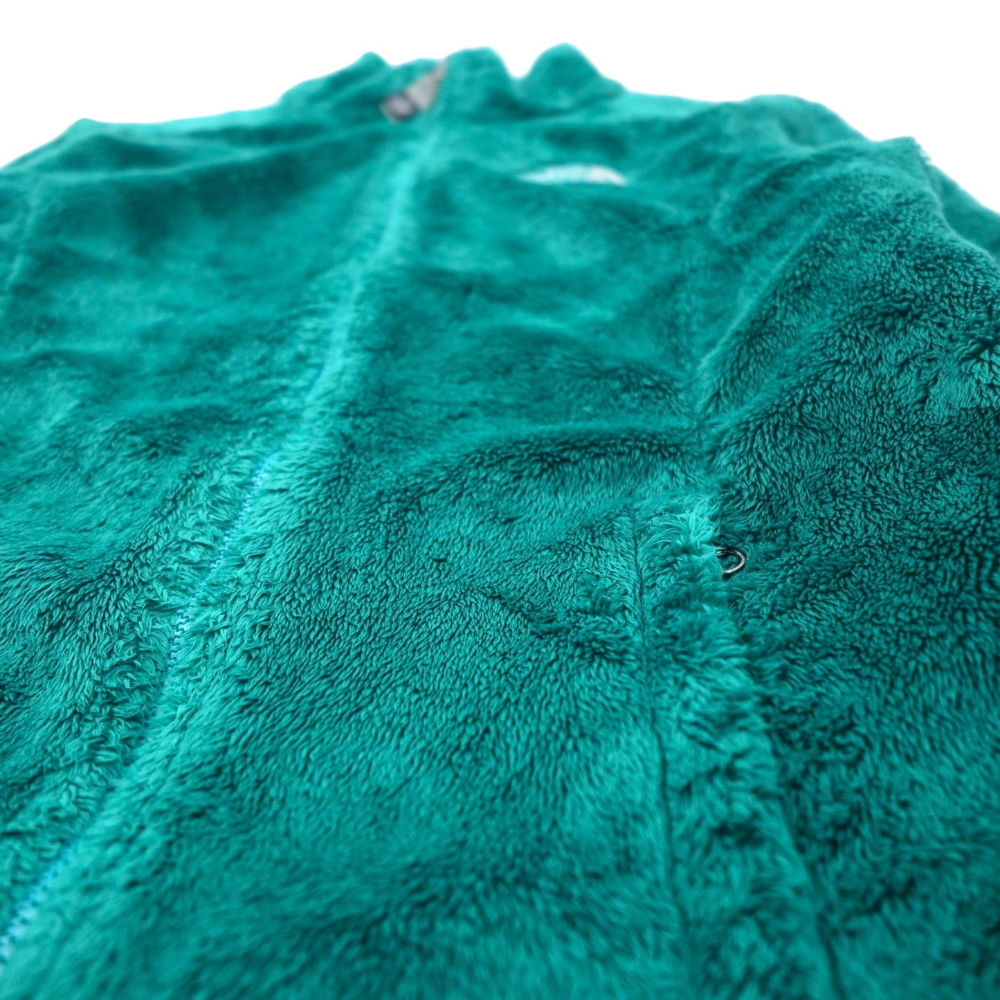 THE NORTH FACE シェルパフリースジャケット XS グリーンポリエステルロゴ刺繍