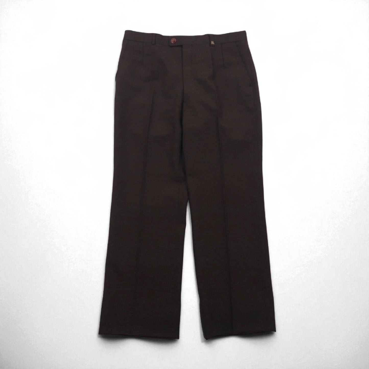 LANVIN ダブルブレスト ピークドラペル スーツ ブレザー セットアップ L ダークブラウン ウール メタルボタン ワイド