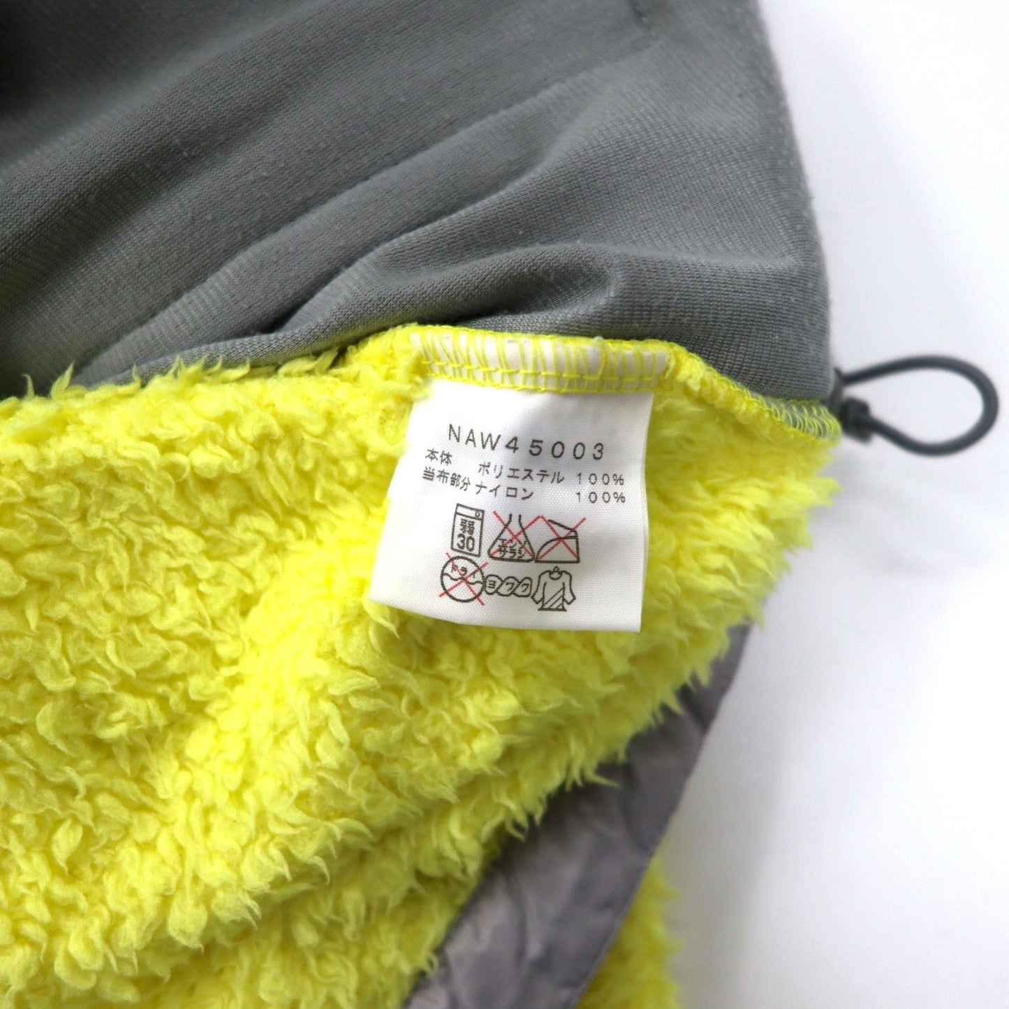 THE NORTH FACE デナリフーディー シェルパフリース M イエロー ポリエステルロゴ刺繍 NAW45003