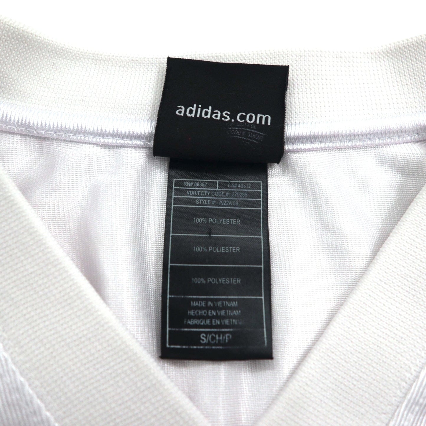 adidas ゲームシャツ L ホワイト メッシュ NFL ARKANSAS ポリエステル ナンバリング