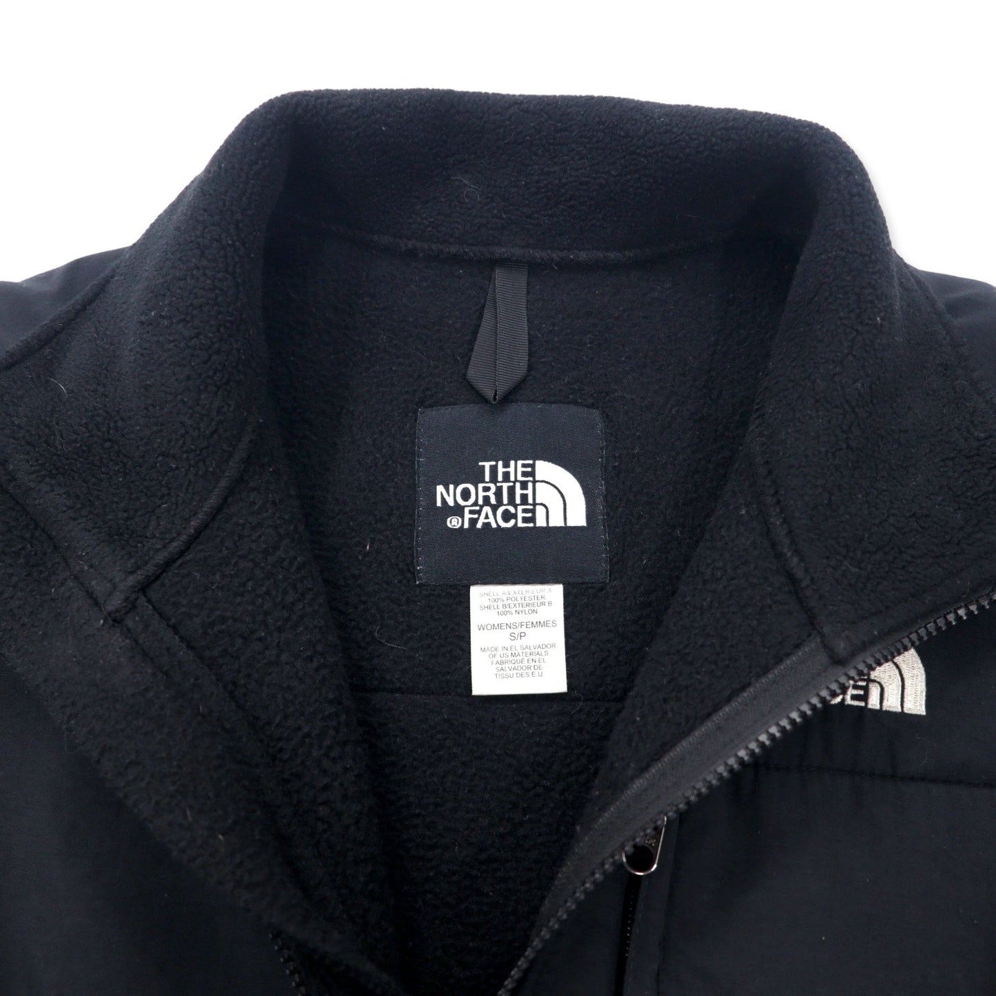 THE NORTH FACE デナリジャケット POLARTEC フリース S ブラック ポリエステルロゴ刺繍