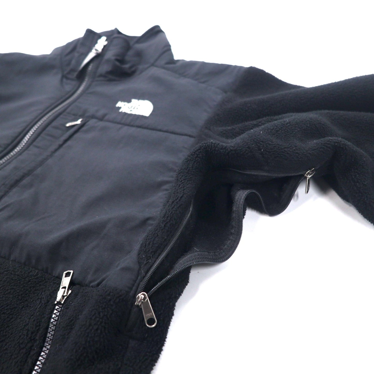 THE NORTH FACE デナリジャケット POLARTEC フリース S ブラック ポリエステルロゴ刺繍