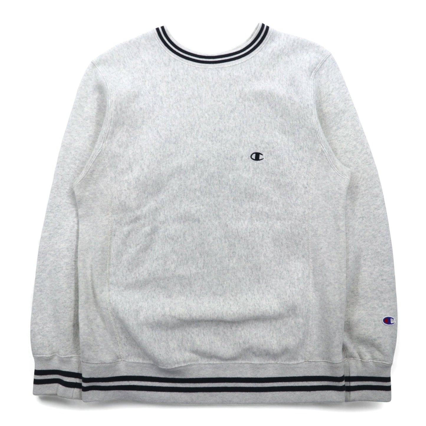 Champion リバースウィーブ REVERSE WEAVE リブライン スウェット M グレー 青単タグ 復刻 C3-G029