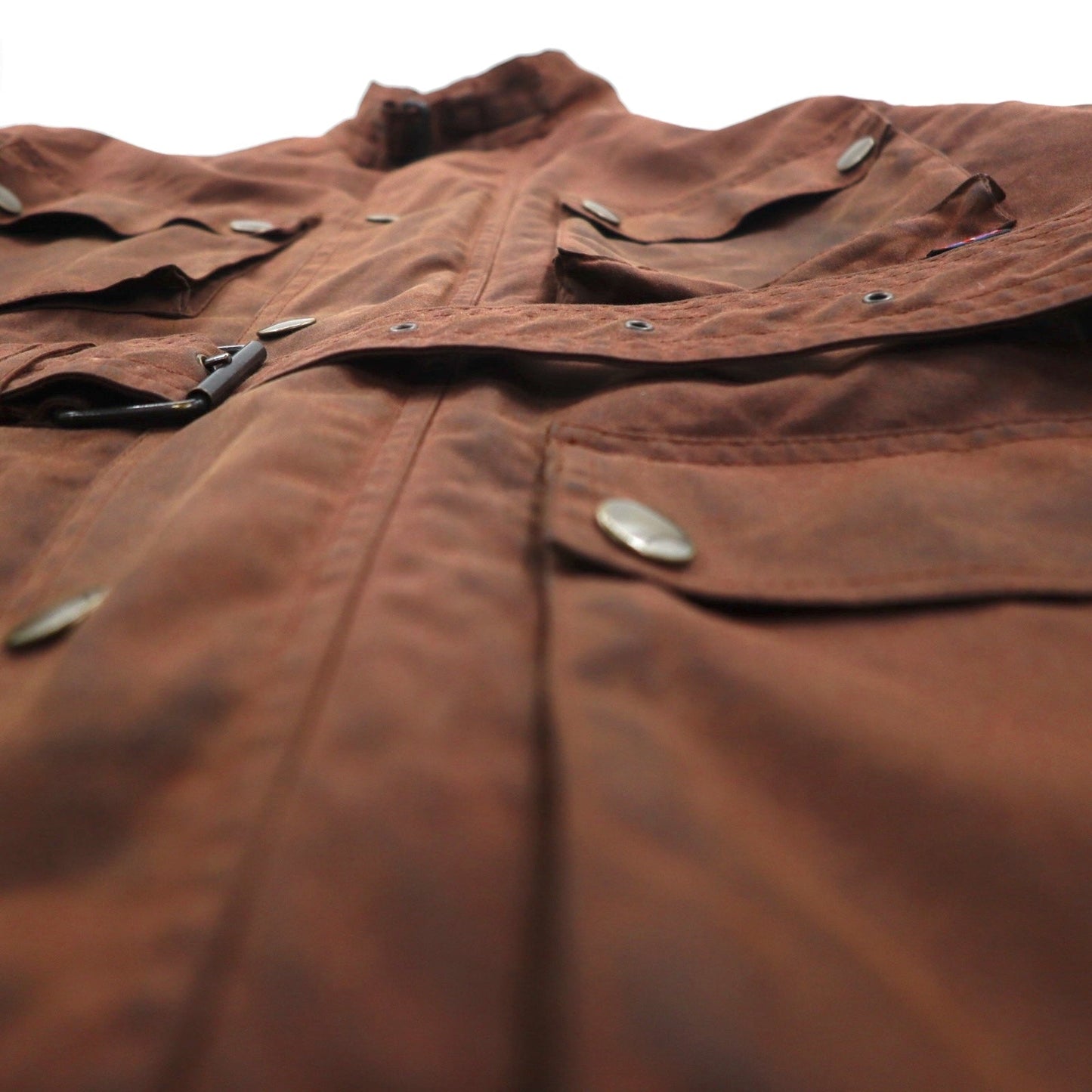 Belstaff ロードマスター オイルド モーターサイクルジャケット XL ブラウン 裏地チェック ベルト付き