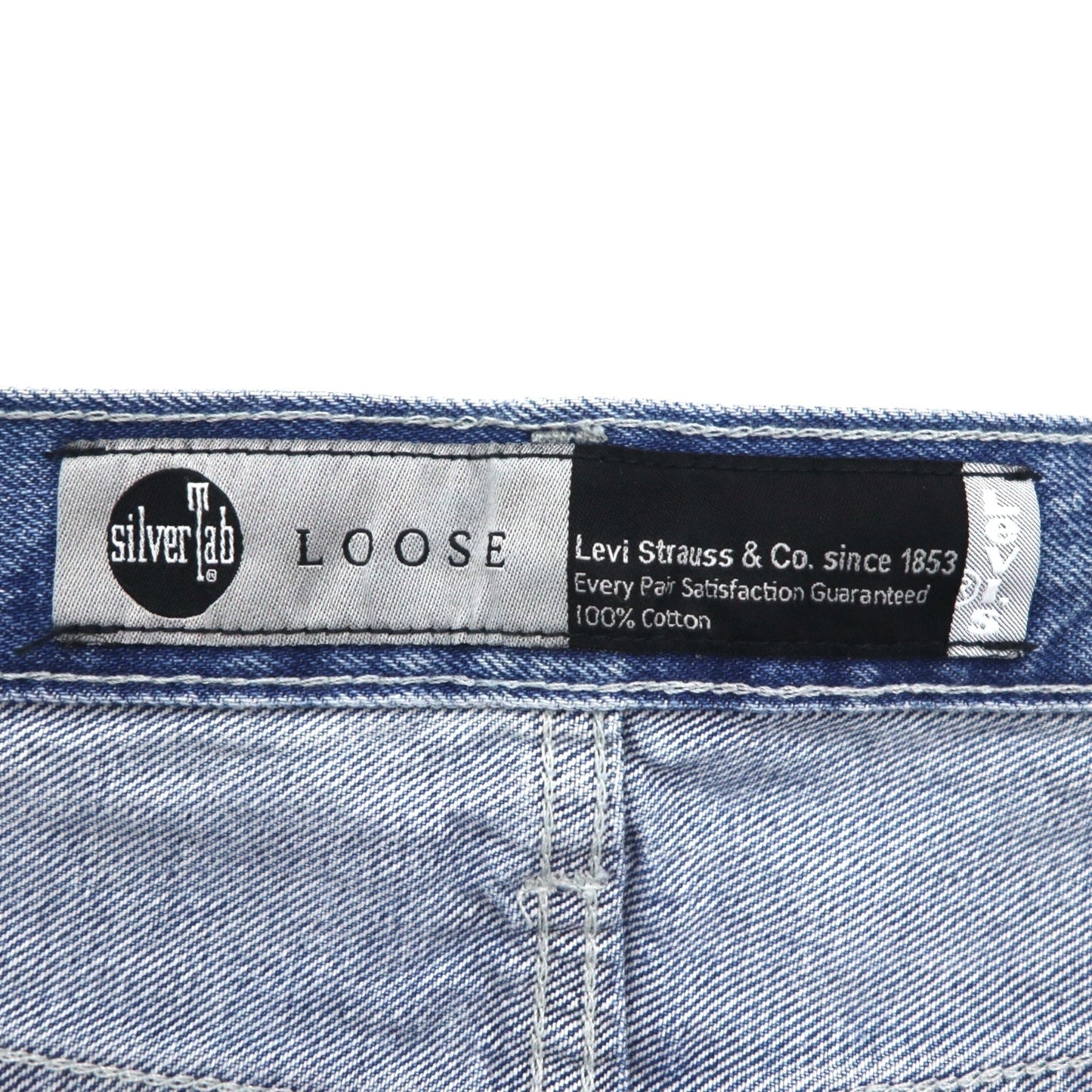 Levi's シルバータブ SILVER TAB ルーズフィット バギー テーパード デニムパンツ XL LOOSEインディゴ ブルー A3421-0001 未使用品