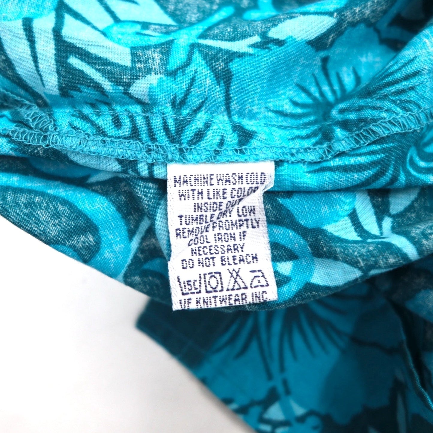 Lee SPORT 90年代 開襟 オープンカラー アロハシャツ L ブルー コットン 総柄 ハイビスカス