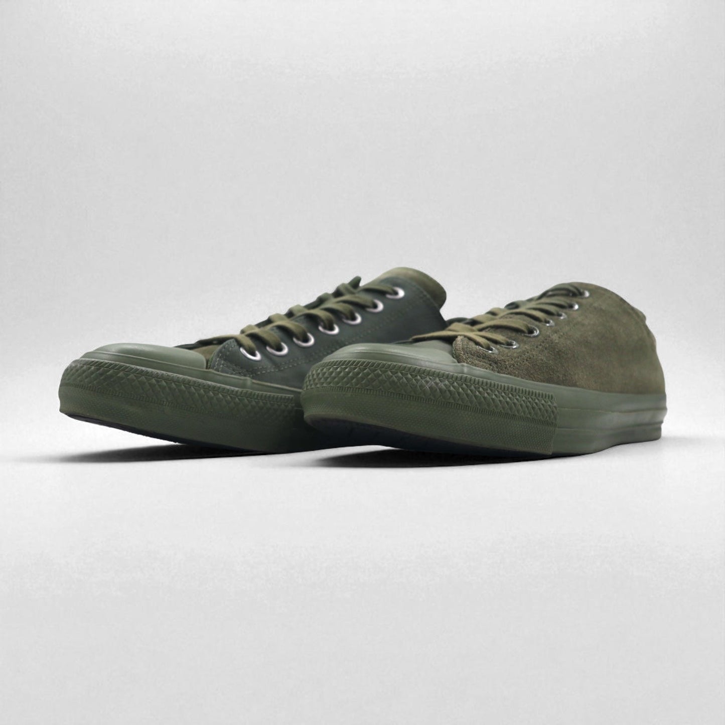 CONVERSE × ENGINEERED GARMENTS × BEAMS+ オールスター ALL STAR 100 OX スニーカー 27cm カーキ スエード レザー キャンバス 1CL016 未使用品