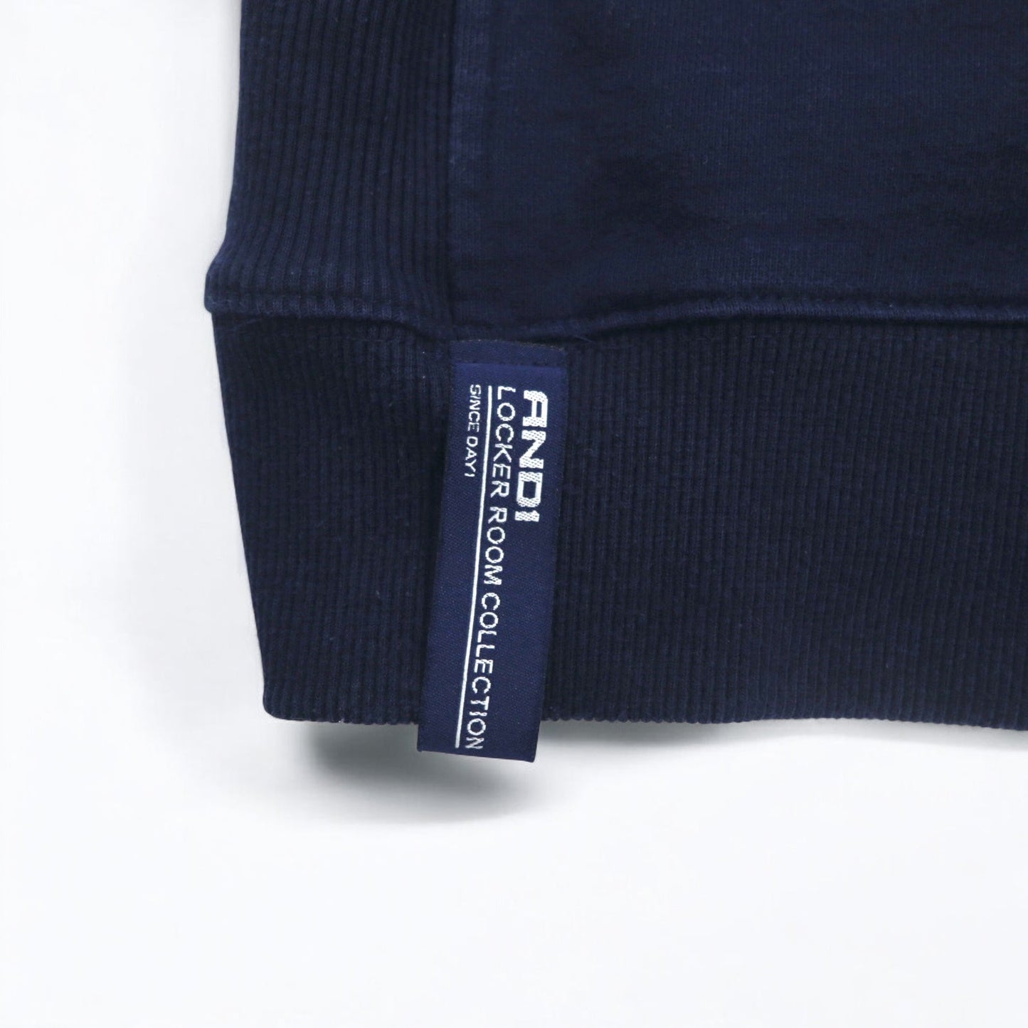 AND1 リバースウィーブ スウェット XL ネイビー コットン ロゴ刺繍