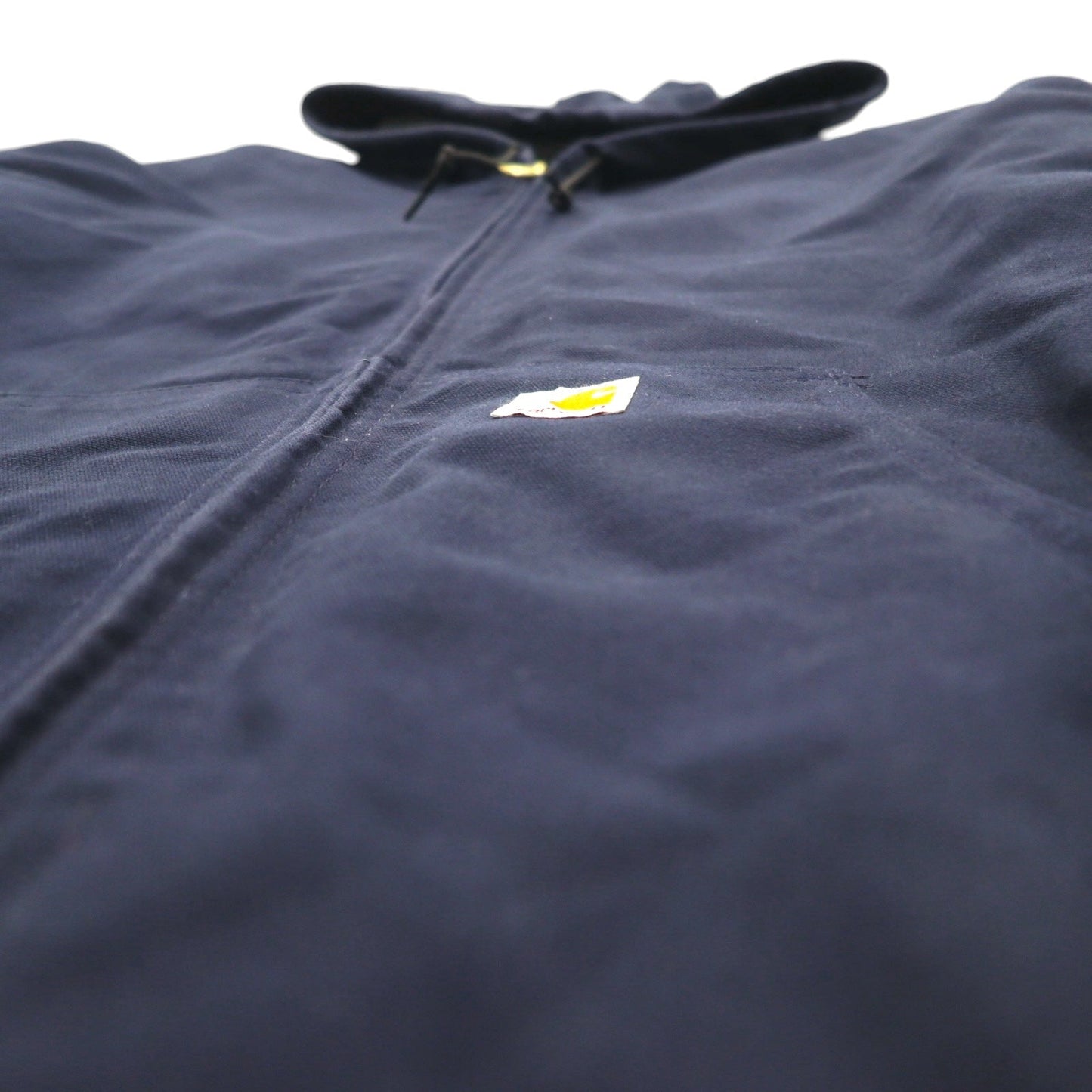 Carhartt USA製 ルーズフィット LOOSE FIT ダック アクティブジャケット フルジップパーカー 2XL ネイビー UFCW J131