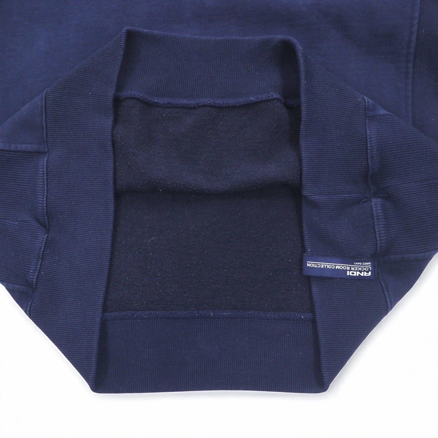 AND1 リバースウィーブ スウェット XL ネイビー コットン ロゴ刺繍